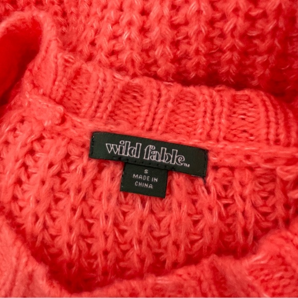 Wild Fable Coral Knit Sweater Crewneck Long Sleeve Women’s Size Small Relaxed - Picture 5 of 6